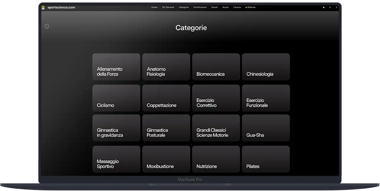Più di 30 Categorie organizzate per ambito di interesse.